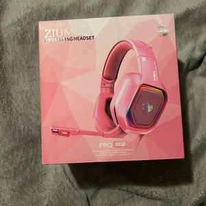 Pink gaming headset